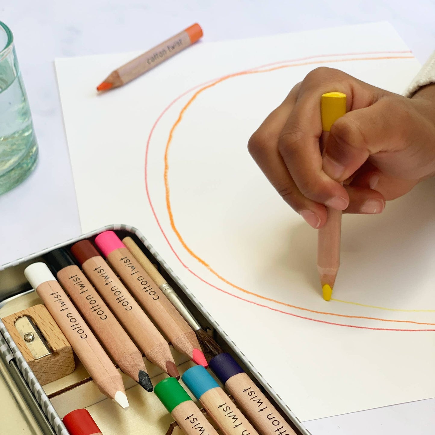 Jumbo Watercolour Pencils Tin – Eco-Friendly Creative Fun for Kids (Ages 3+)