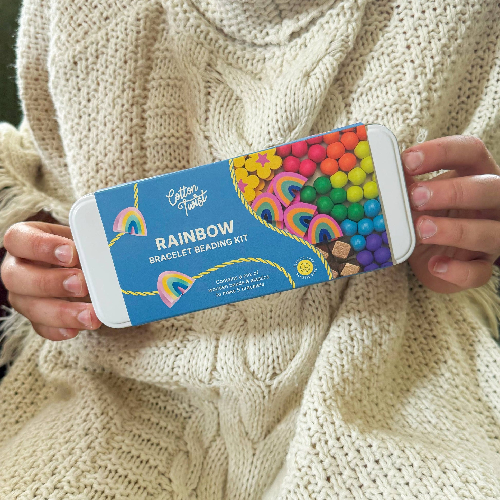 Rainbow Beading Kit in Gift Tin – Eco-Friendly Craft Fun for Ages 3+