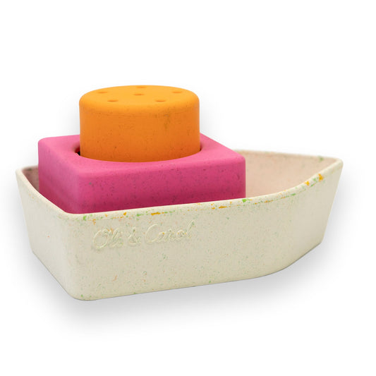 Oli & Carol Upcycled Boat Bath Toy Orange