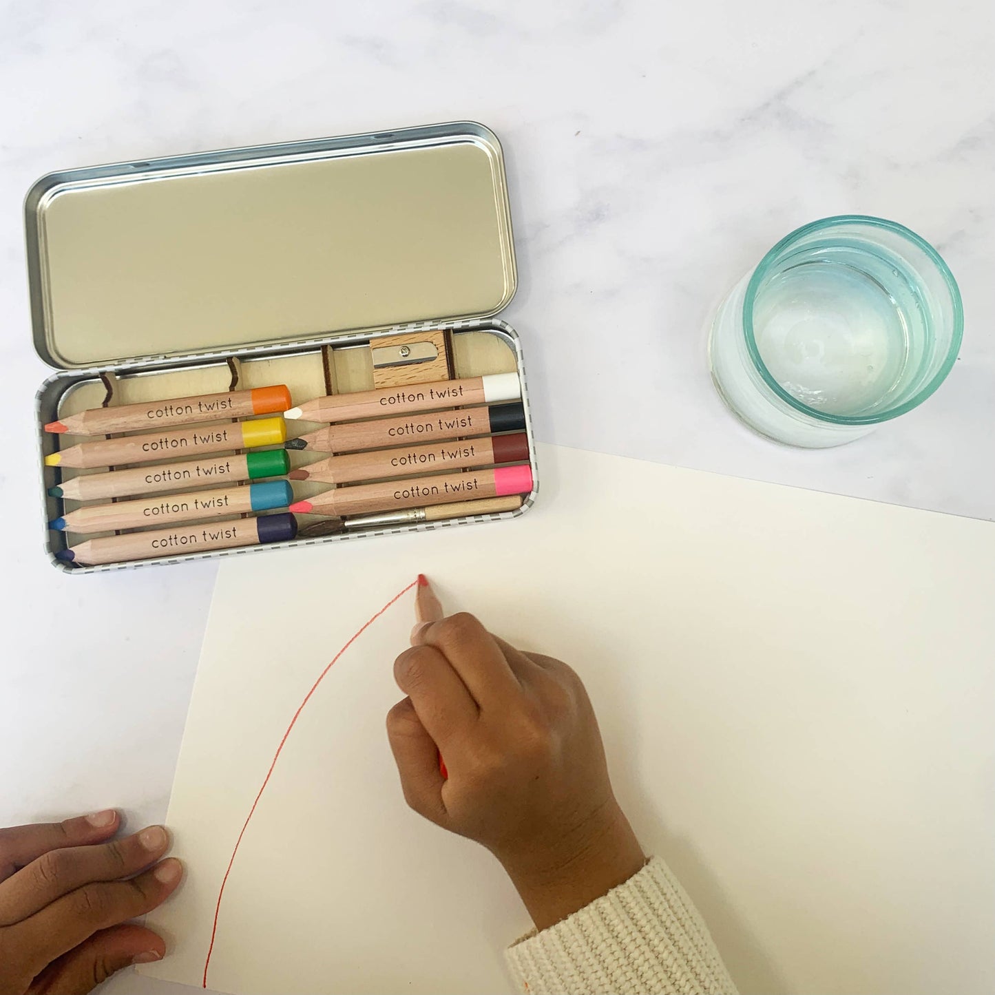 Jumbo Watercolour Pencils Tin – Eco-Friendly Creative Fun for Kids (Ages 3+)