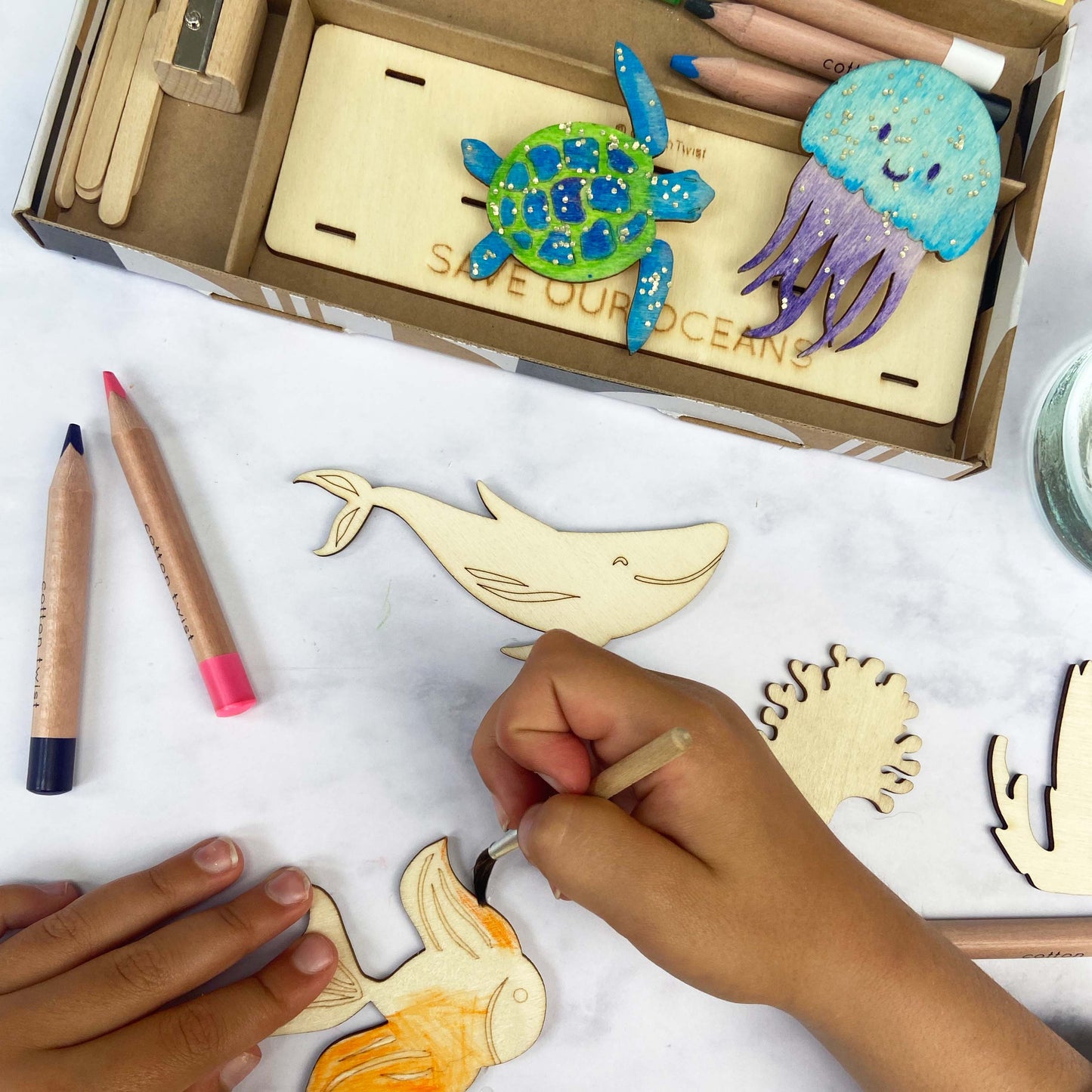 Save Our Oceans Activity Box – Eco-Friendly Marine Life Craft Kit (Ages 3+)