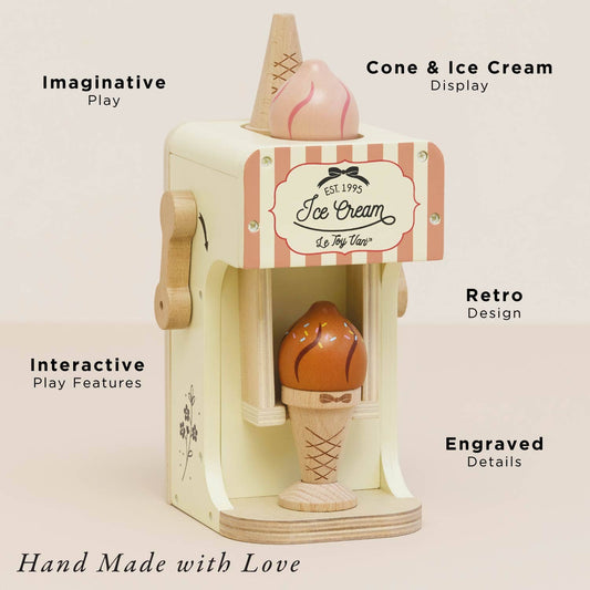 Wooden Ice Cream Machine Toy – FSC® Certified Role Play Set (3+ Years)