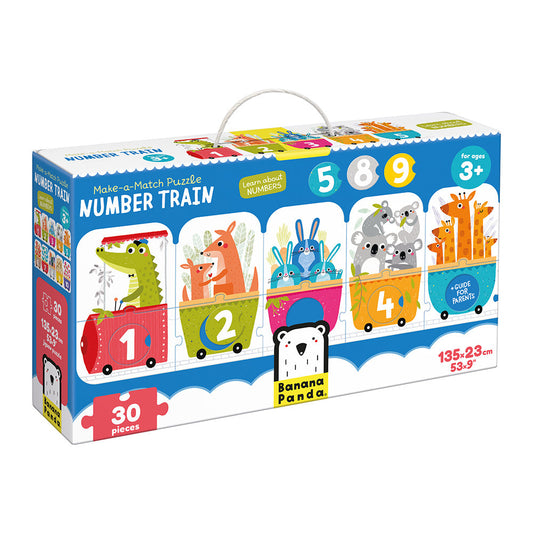 Banana Panda Make-a-Match Number Train – Counting Puzzle