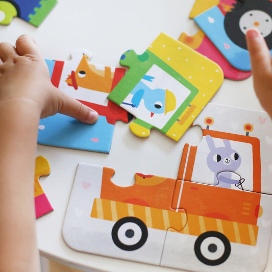 Vehicle Puzzles for Toddlers – 4-Piece | Banana Panda