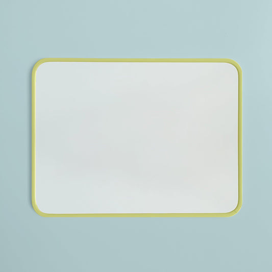 Yellow magnetic board for magnets toddler playroom