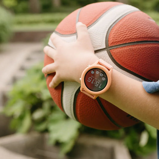 K-WATCH Kids Smartwatch | Coral | No GPS, No Games | Ages 8+