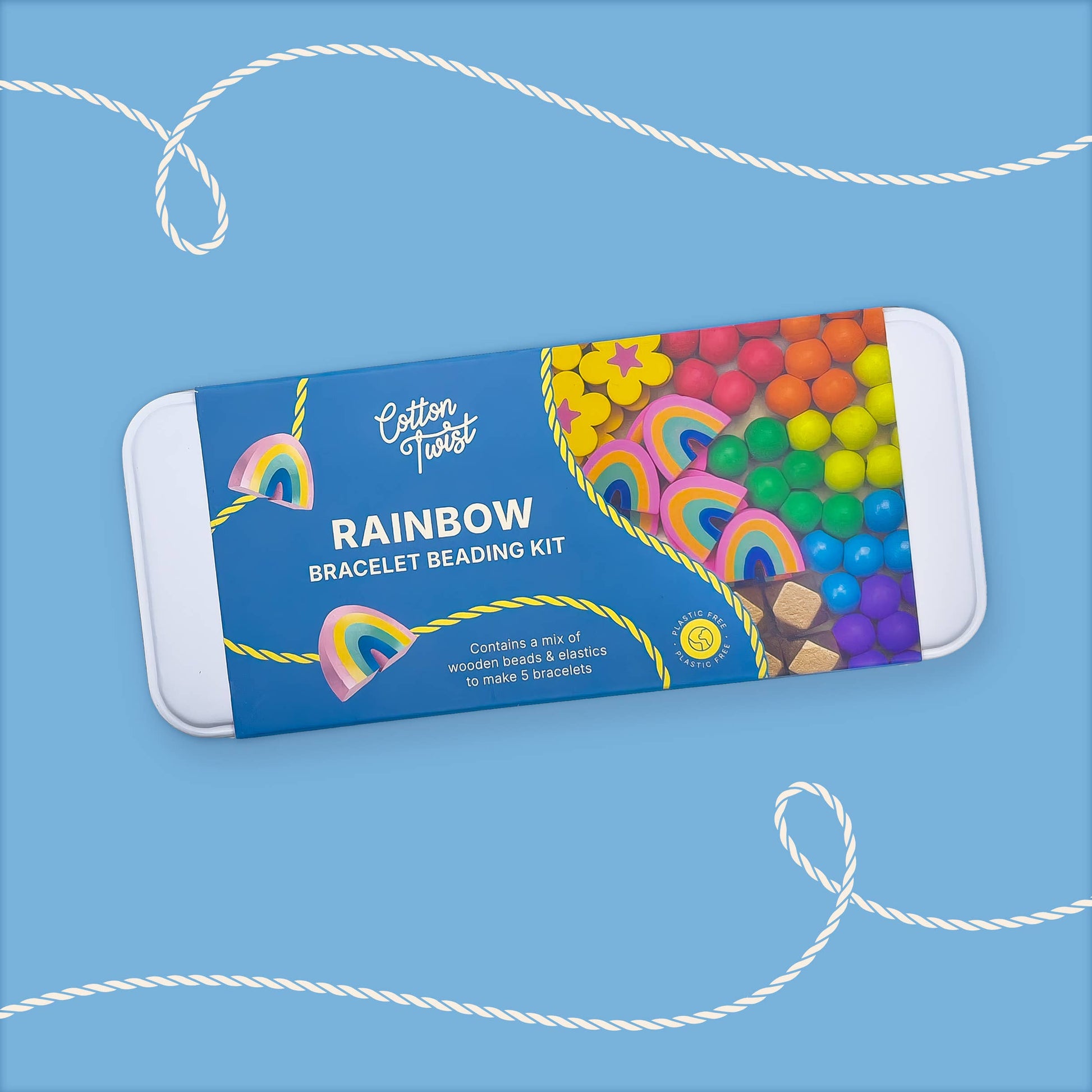 Rainbow Beading Kit in Gift Tin – Eco-Friendly Craft Fun for Ages 3+