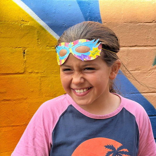 Make Your Own Superhero Mask Kit – Eco-Friendly Craft Activity for Ages 3+