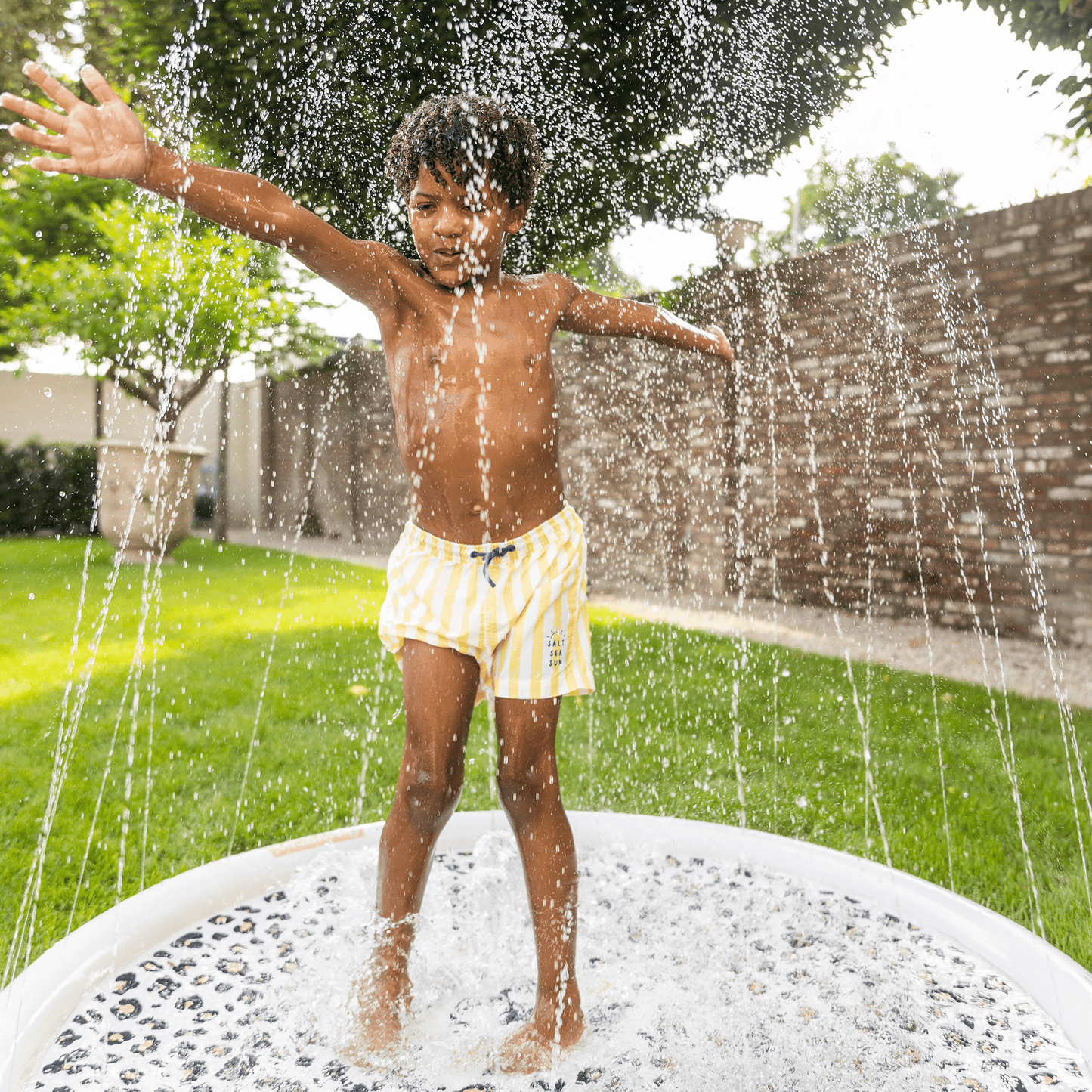 Swim Essentials | Leopard Print Water Sprinkler Mat