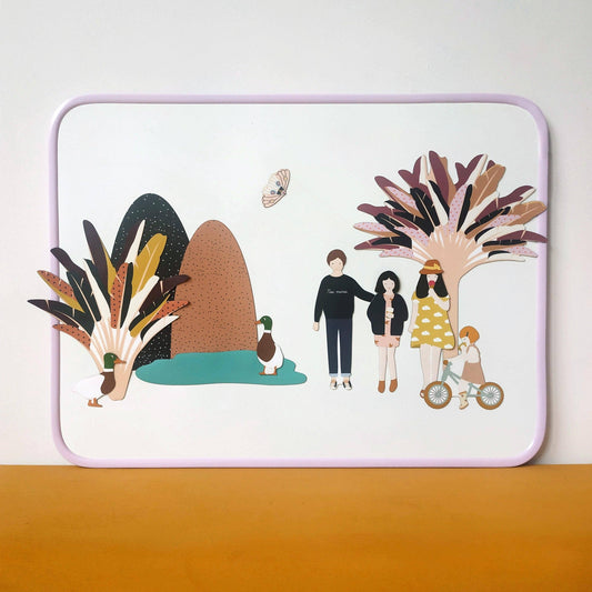 Magnetic Board for Childrens Playroom Lilac