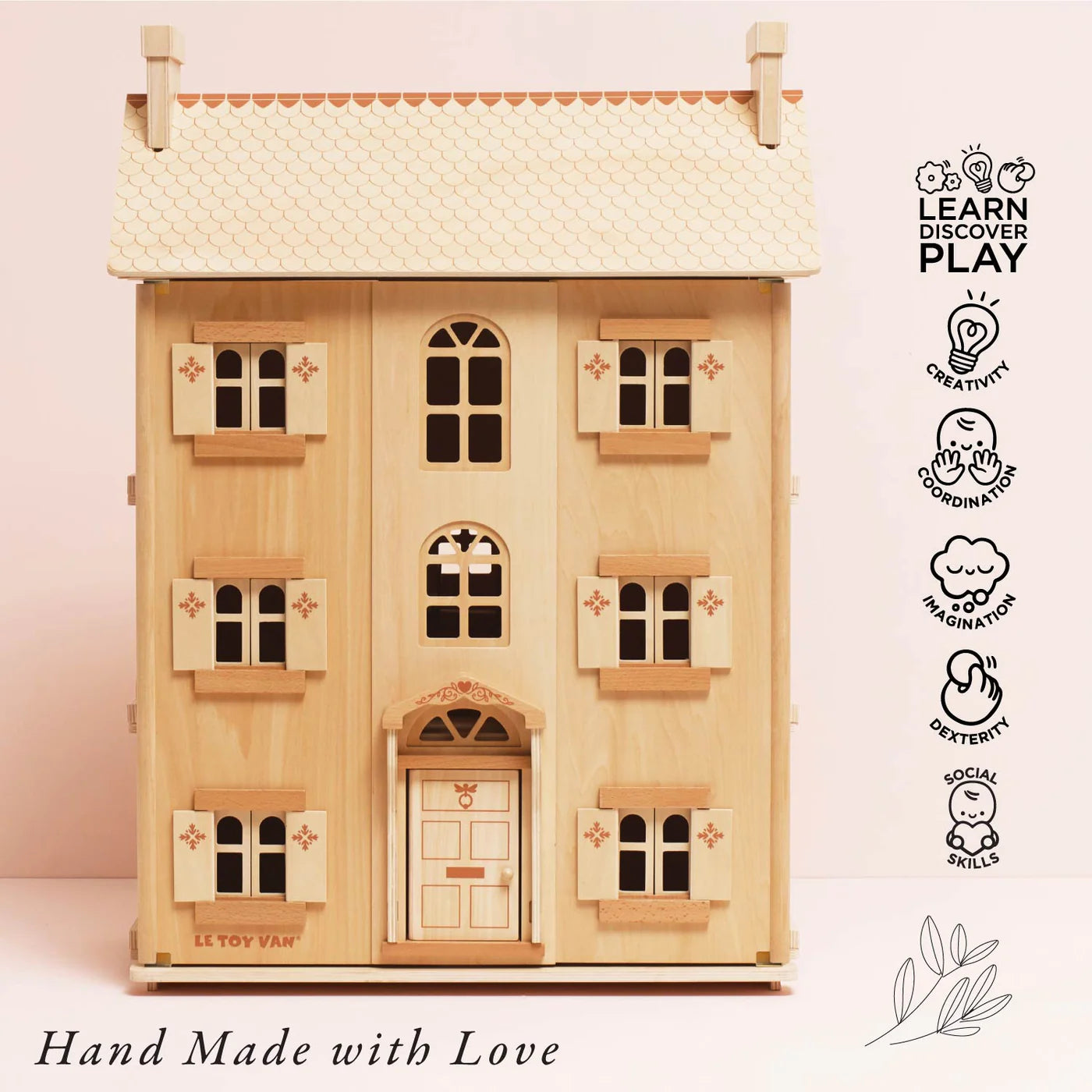 The Grand Natural Wood Dolls House