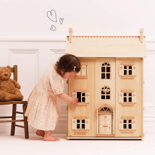 The Grand Natural Wood Dolls House