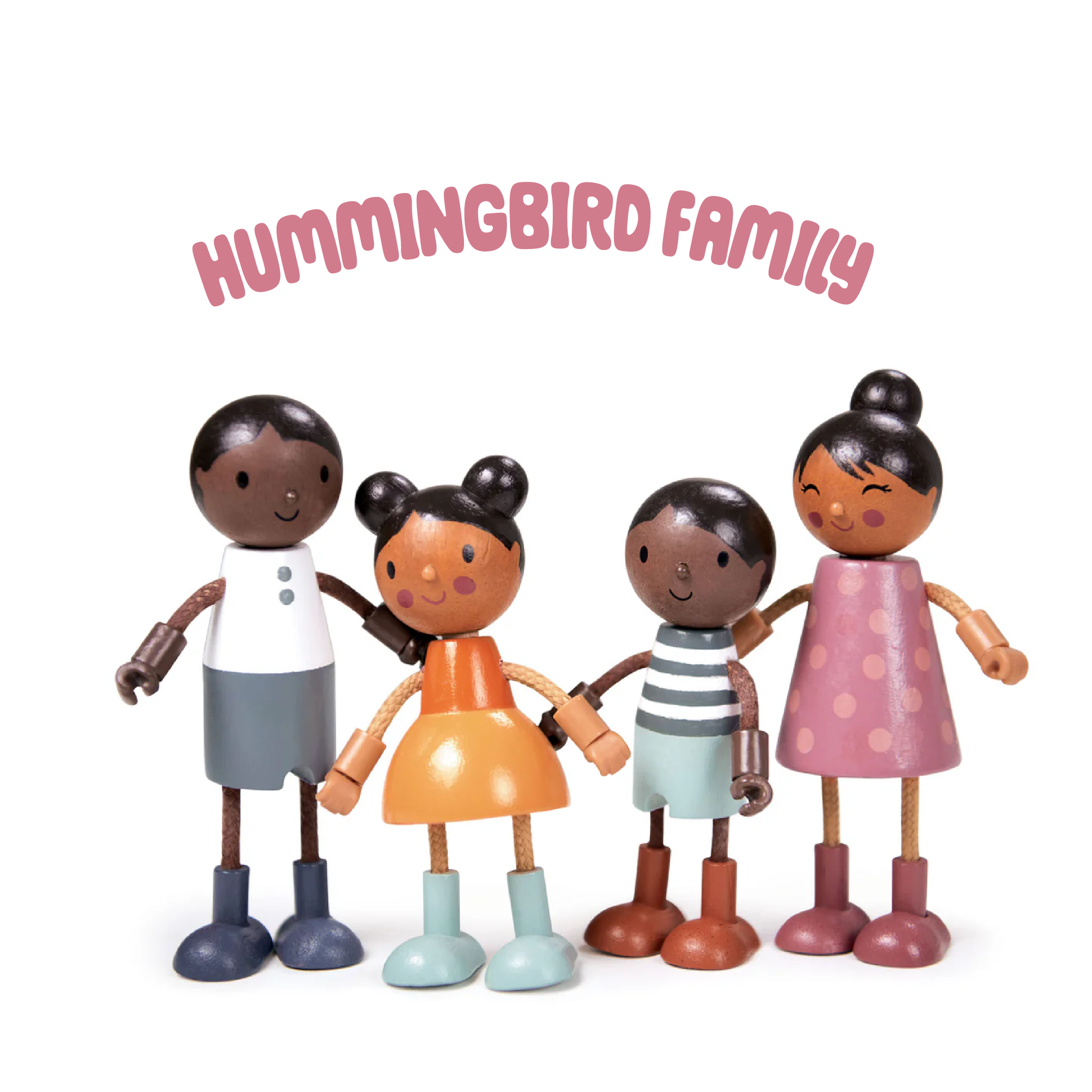 The hummingbird doll family for wooden dolls house