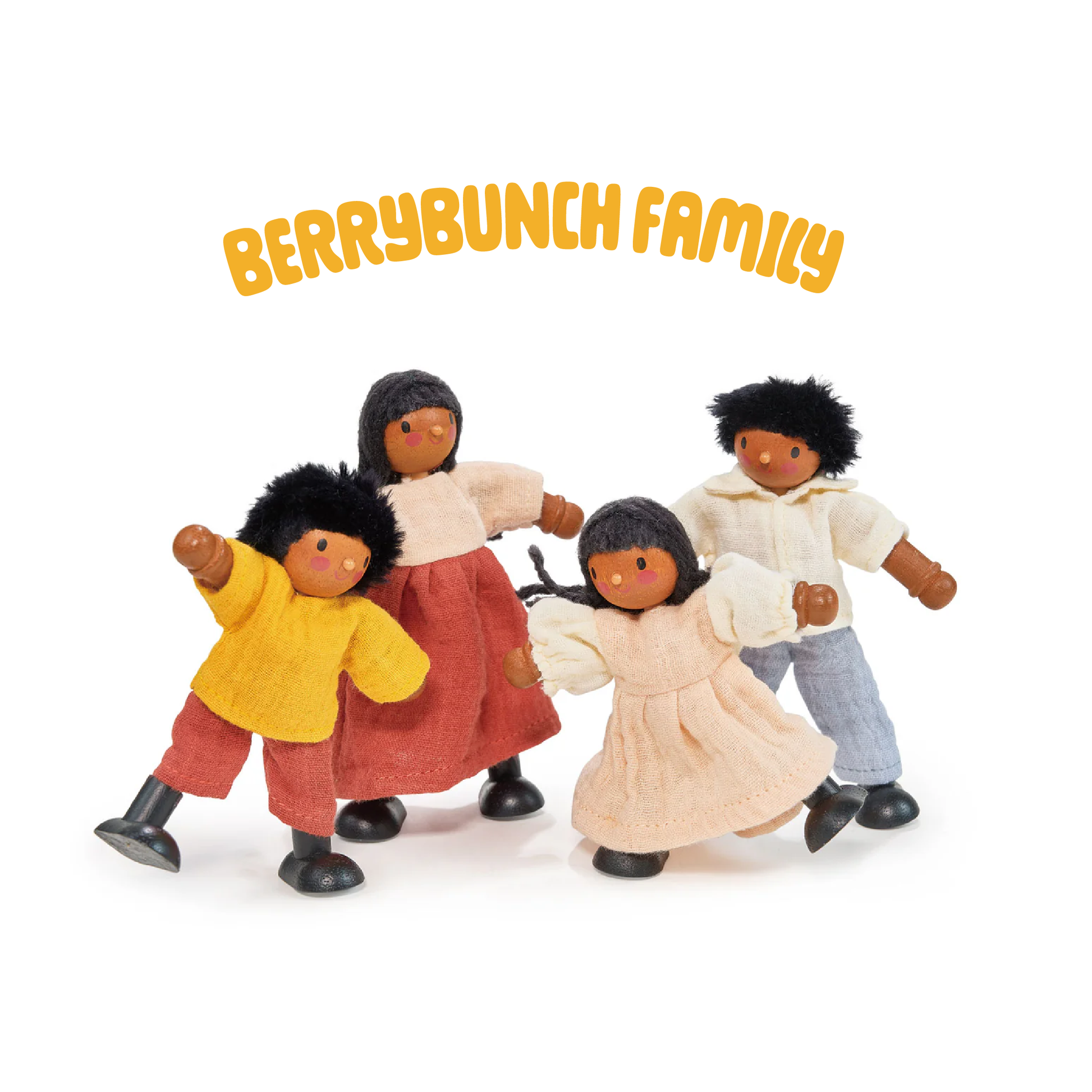 The berrybunch doll family for wooden dolls house