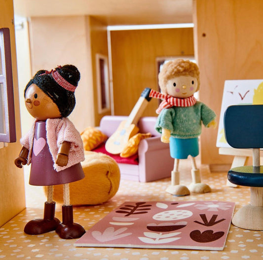 Tender Leaf Dolls House Study Furniture | Wooden Miniature Office Set | 1:12 Scale UK