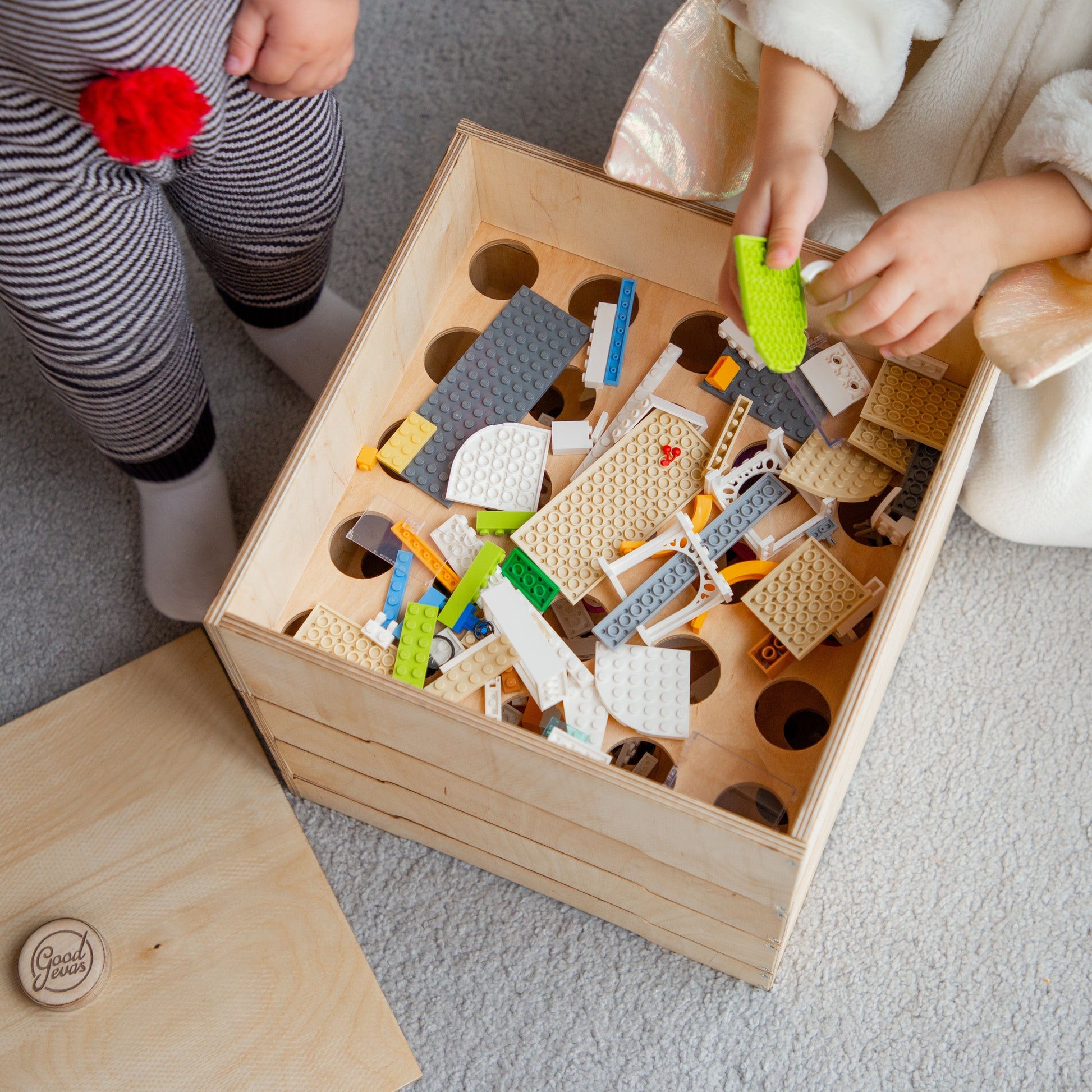 Wooden Storage/Sorter for LEGO® - Beige