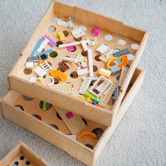 Wooden Storage/Sorter for LEGO® - Beige
