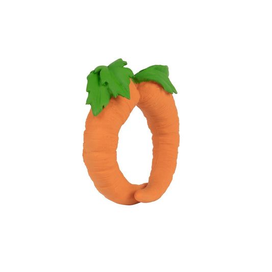Natural Rubber Baby Teether & Bath Toy | Carrot – Mucky Wolf