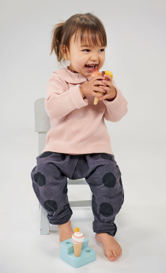 Ice Cream Cone and Stand Wooden Play Set