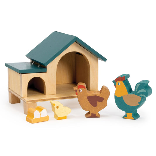 Wooden Play Chicken House - Dolls House Accessory