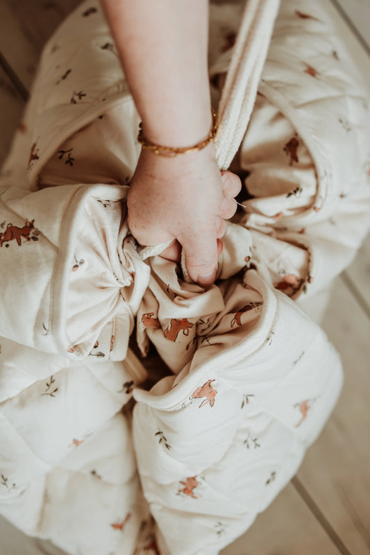 Organic Baby Playmat 3-in-1 Rabbit Print | Noomad - Play & Go