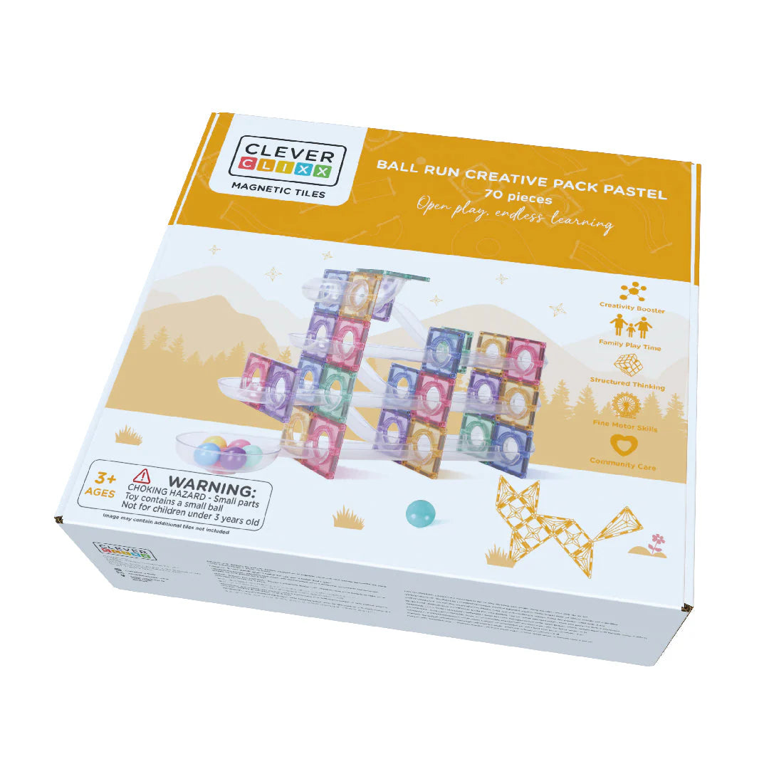 Cleverclixx Ball Run Clever Pack Pastel 70 Pieces