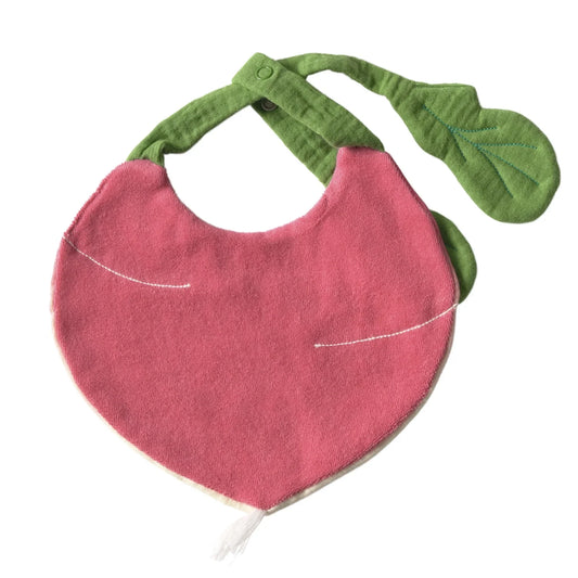 Organic Cotton Baby Feeding Bib | Ramona the Radish | Oli & Carol