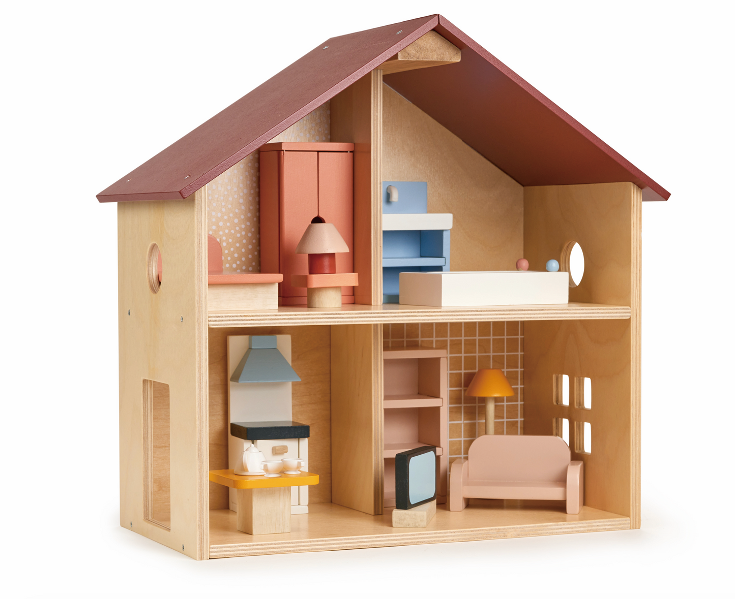 Mentari Poppets Dolls House Beautiful Wooden Dolls House Scandi Style