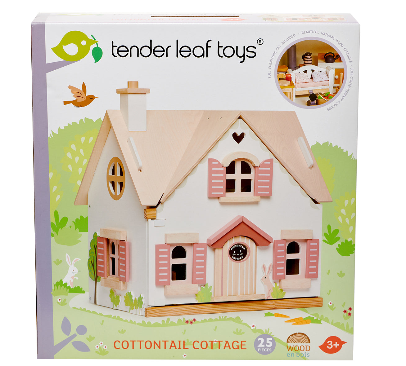 Tender Leaf Toys Cottontail Cottage & Doll Family Bundle