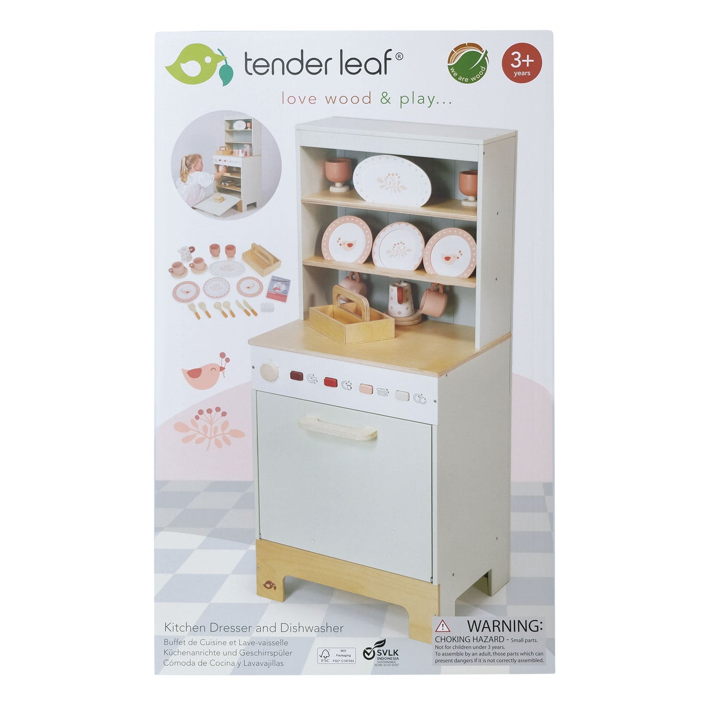 Wooden Dresser & Dishwasher Play Set | Tender Leaf Toys | Mucky Wolf
