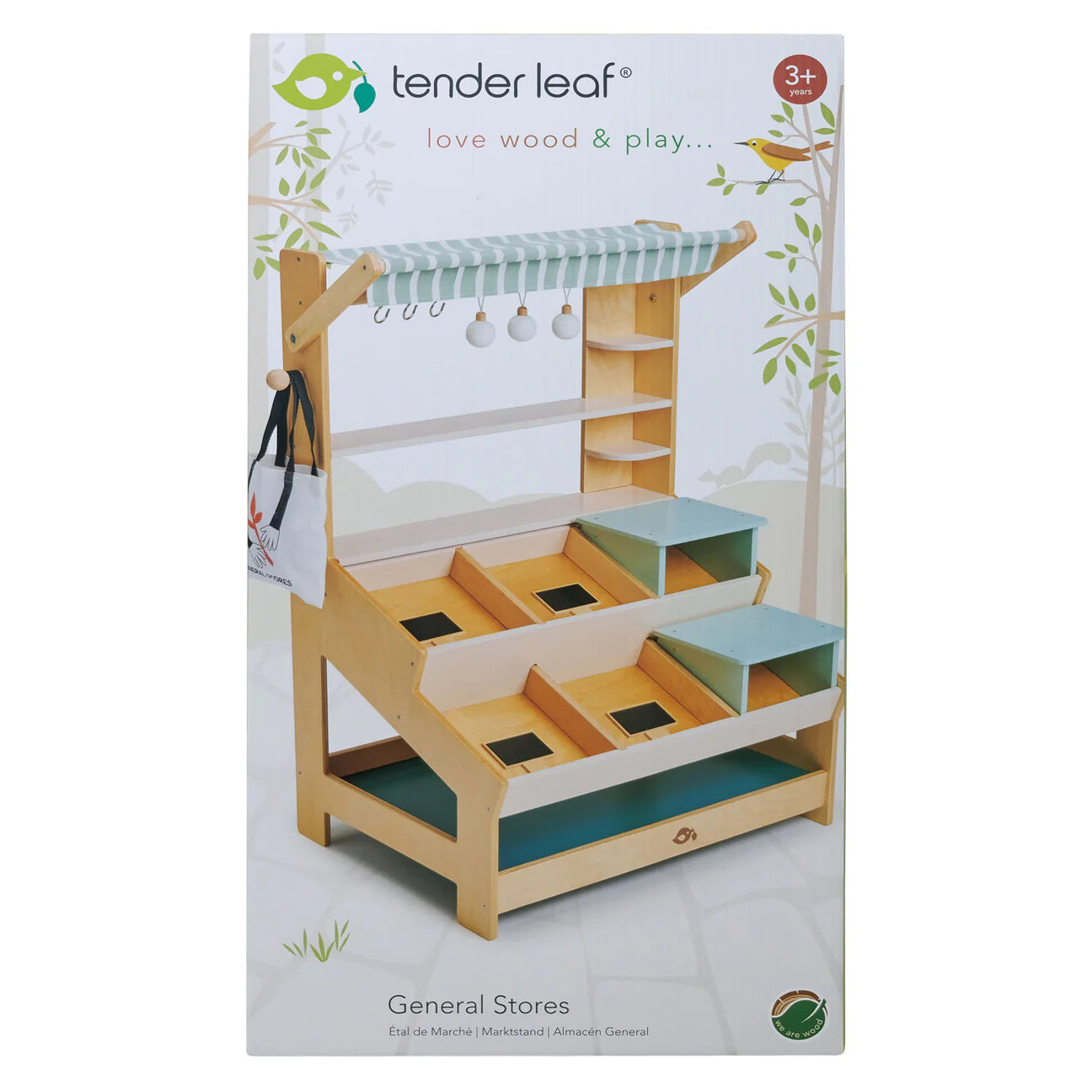 Wooden Play Market Stall Tender Leaf Toys