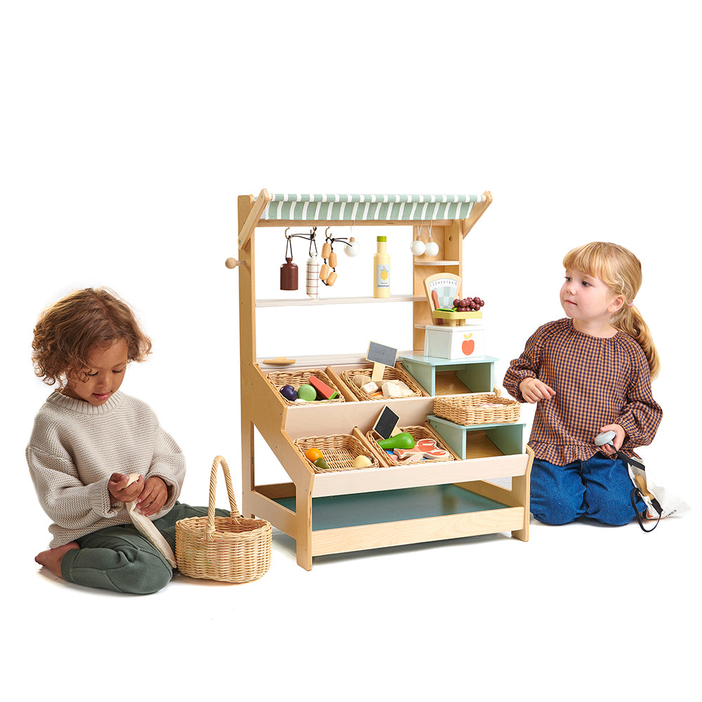 Wooden Play Market Stall Tender Leaf Toys