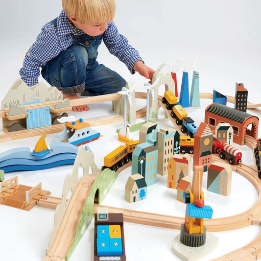 Tender Leaf Toys Mountain View Train Set