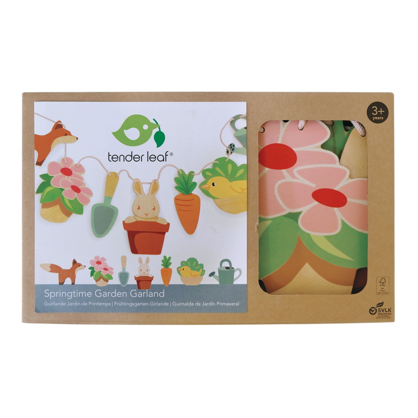 Spring Garden Wooden Bunting – Kids Room & Easter Décor | Mucky Wolf