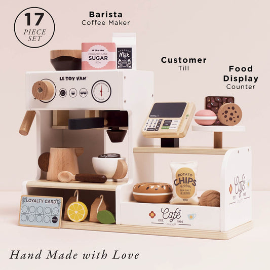 Wooden Barista Café Shop | Pretend Play Coffee Shop | Le Toy Van | Mucky Wolf