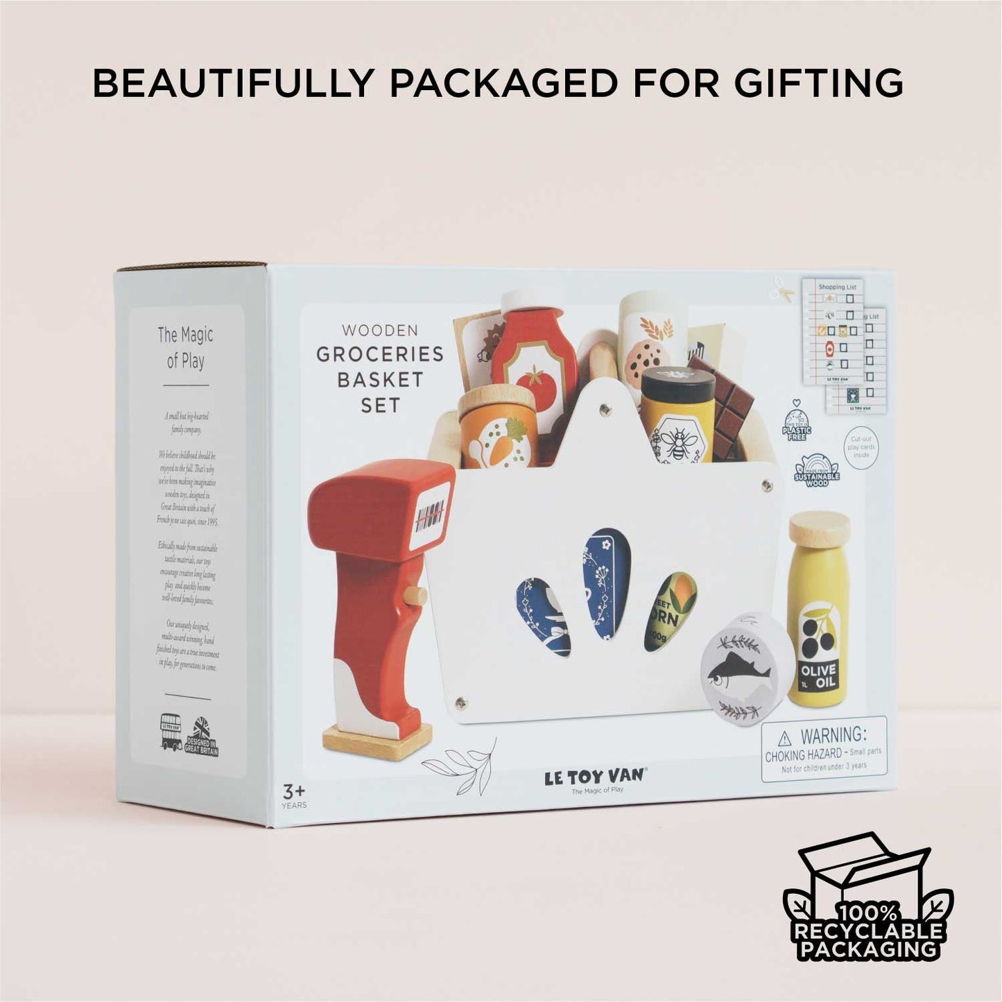 Groceries Set & Scanner - Wooden Pretend Play Shopping Toy | Le Toy Van