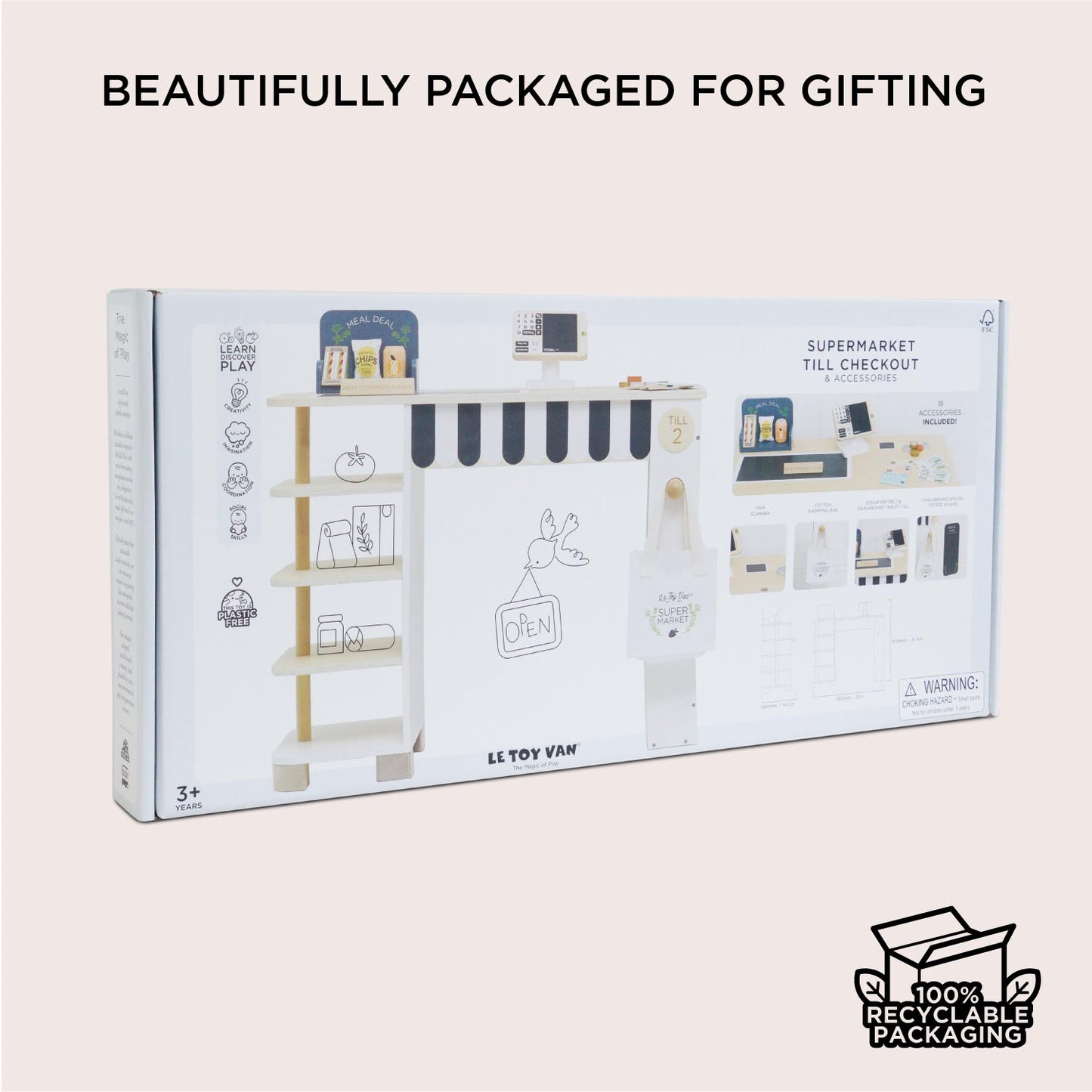 Wooden Supermarket Till Checkout & Accessories | Le Toy Van Pretend Play