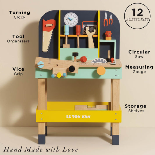 Wooden Toy DIY Work Bench With Tools | Le Toy Van Pretend Play