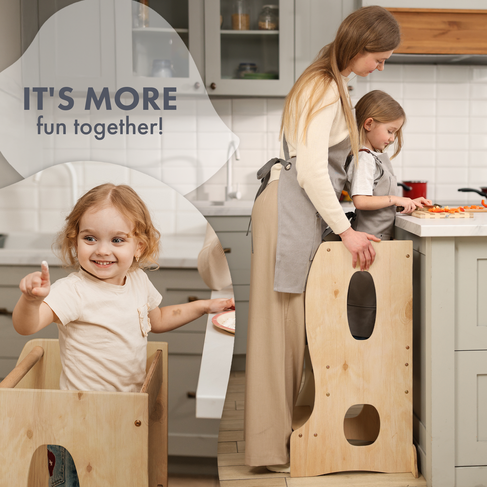 Stable Montessori Tower: Beige