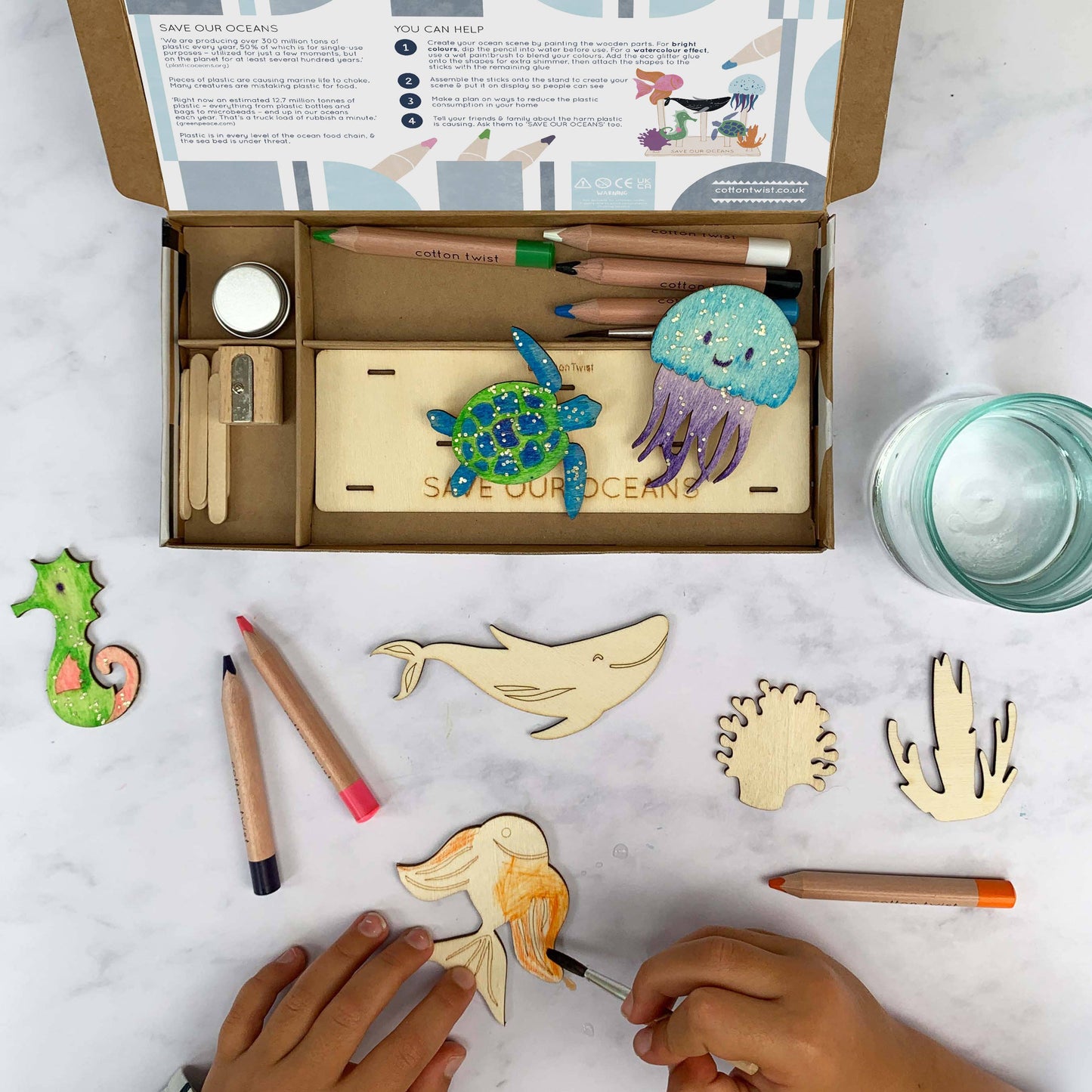 Save Our Oceans Activity Box – Eco-Friendly Marine Life Craft Kit (Ages 3+)