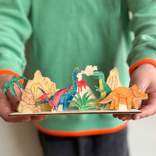 Dinosaur Wooden Craft Kit – Eco-Friendly Creative Fun for Ages 3+