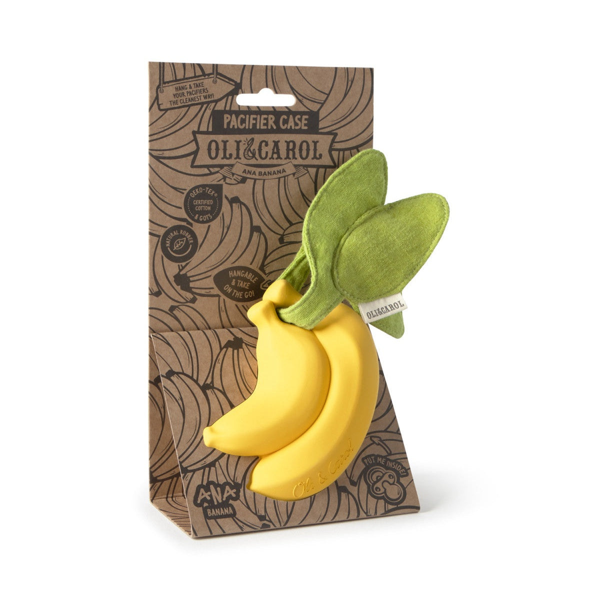 Natural Rubber Dummy Carry Case | Ana the Banana | Oli & Carol