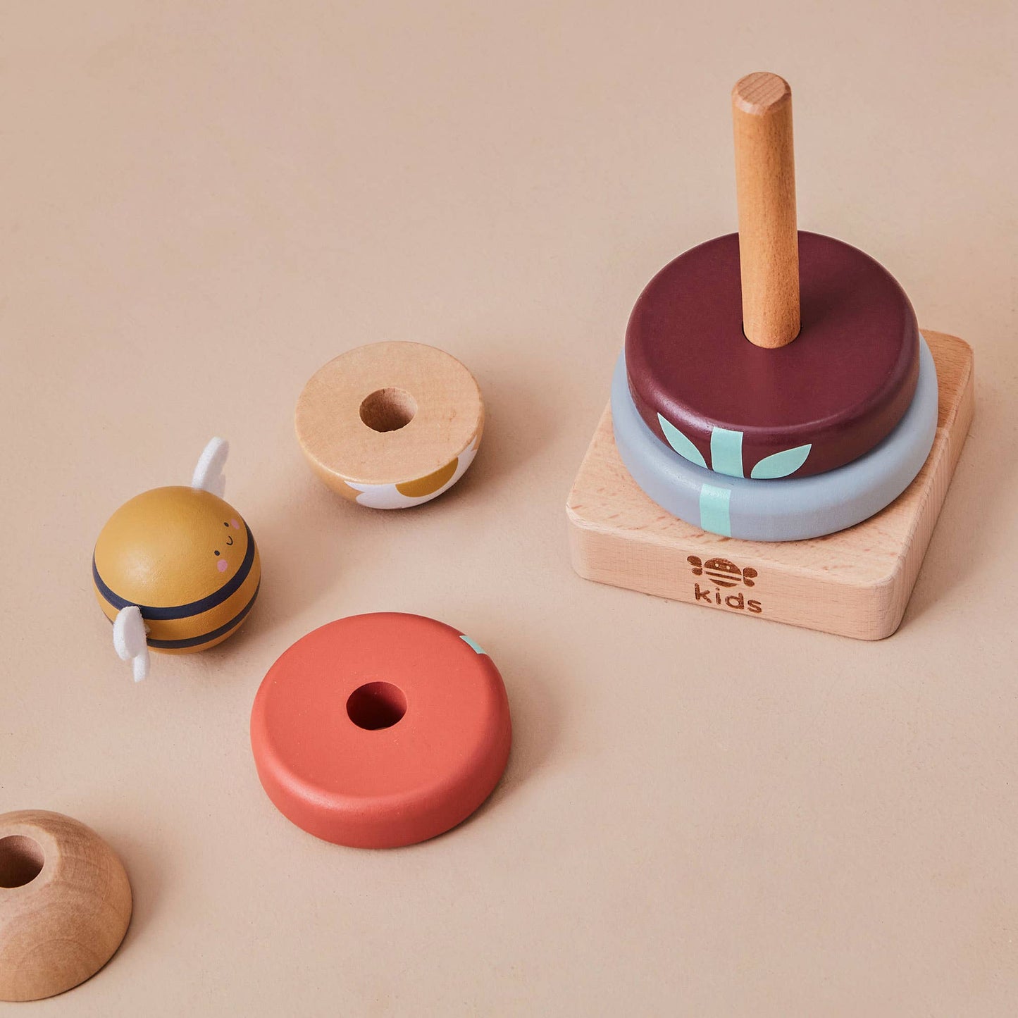 Just Bee Kids – Wooden Bee Stacker Toy