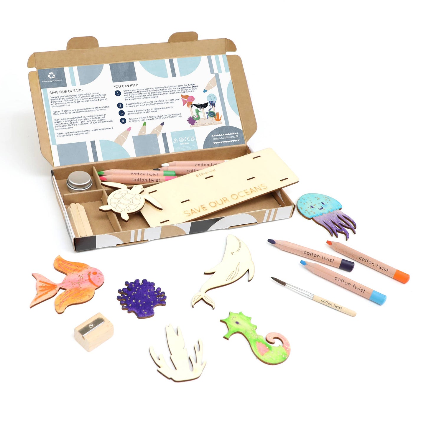 Save Our Oceans Activity Box – Eco-Friendly Marine Life Craft Kit (Ages 3+)
