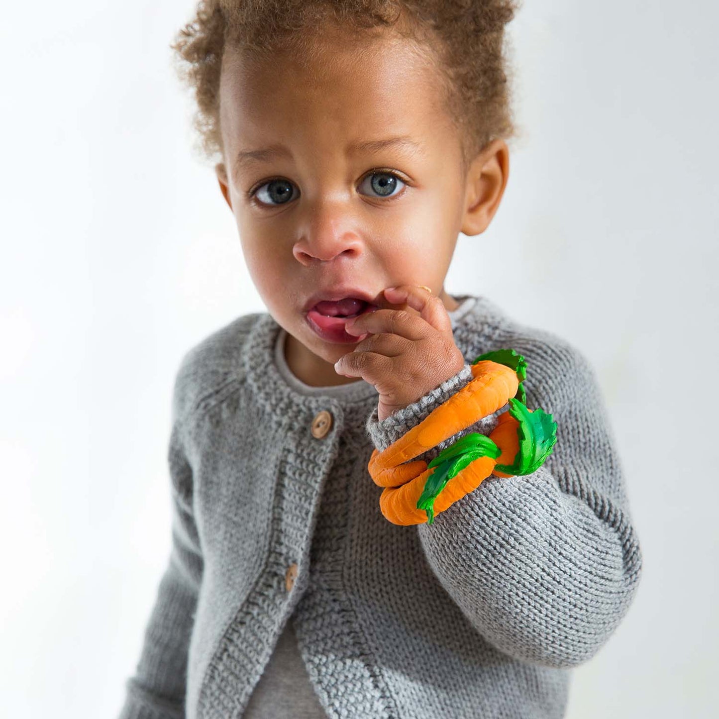 Natural Rubber Baby Teether & Bath Toy | Carrot – Mucky Wolf