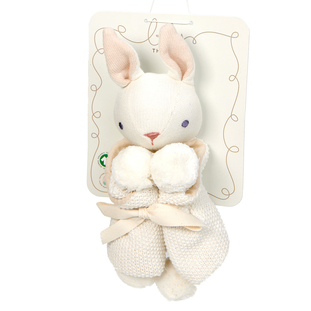 Baby Threads Cream Bunny Comforter | ThreadBear Design