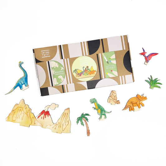 Dinosaur Wooden Craft Kit – Eco-Friendly Creative Fun for Ages 3+