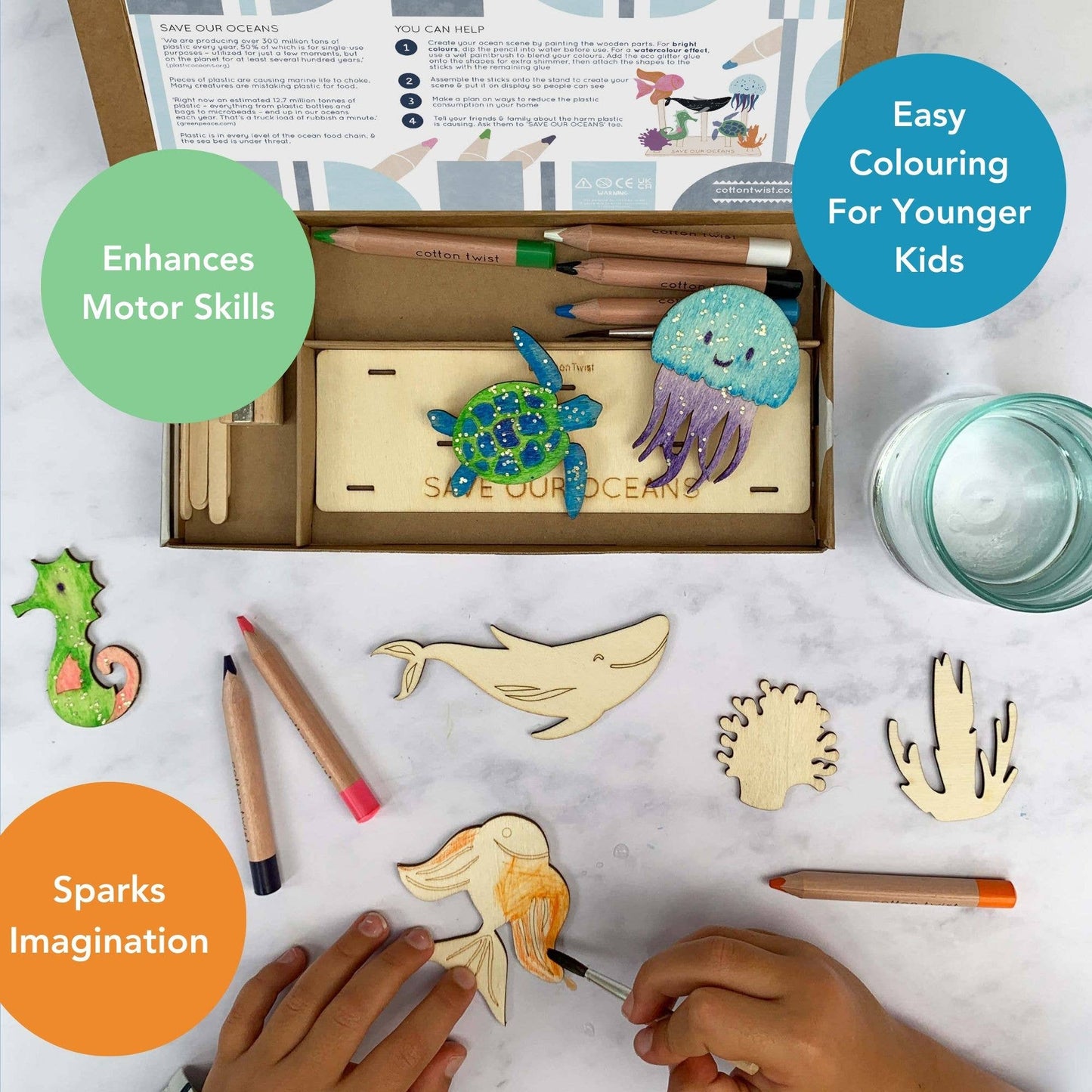 Save Our Oceans Activity Box – Eco-Friendly Marine Life Craft Kit (Ages 3+)
