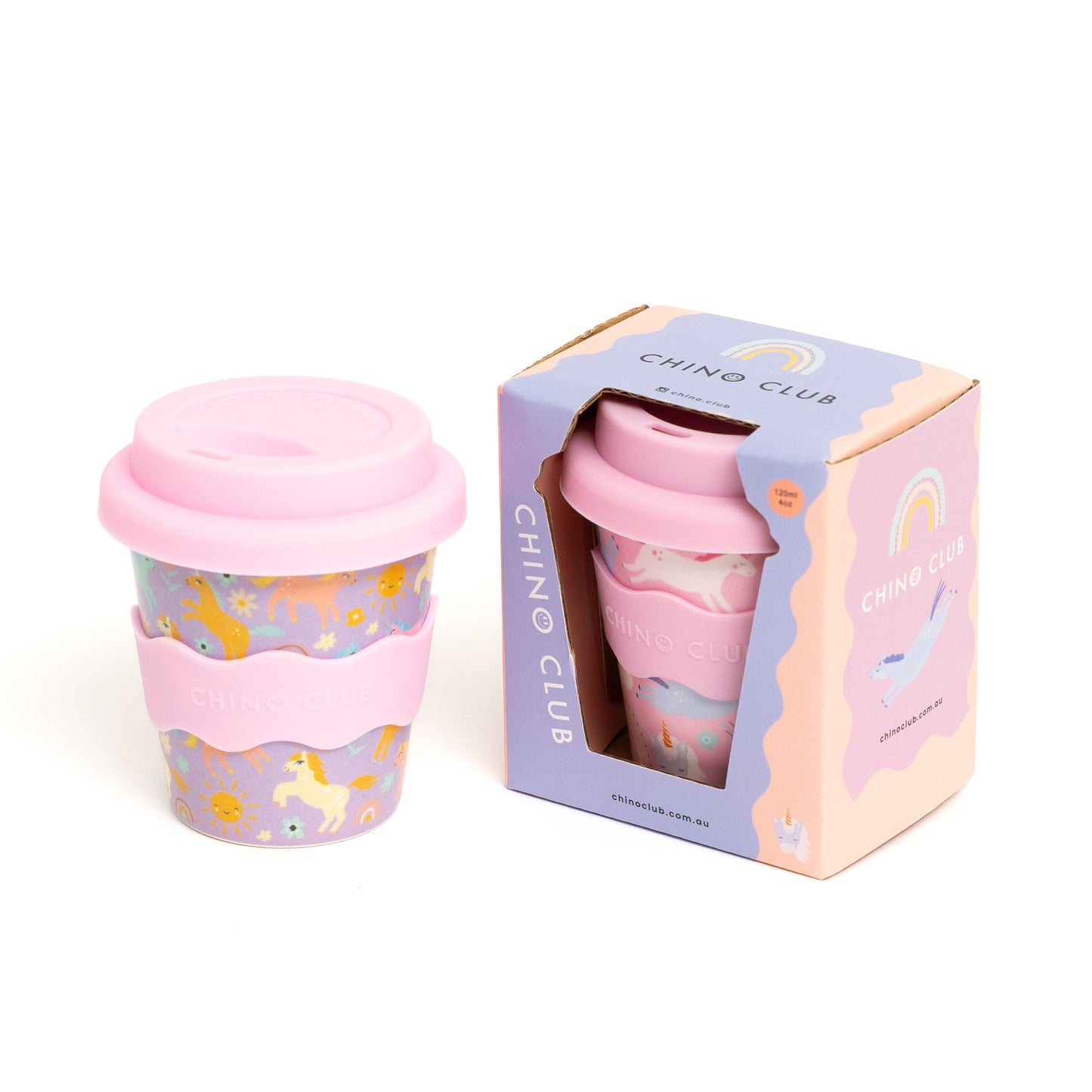 Purple Unicorn Babychino Cup 4oz (Straws Sold Separately)