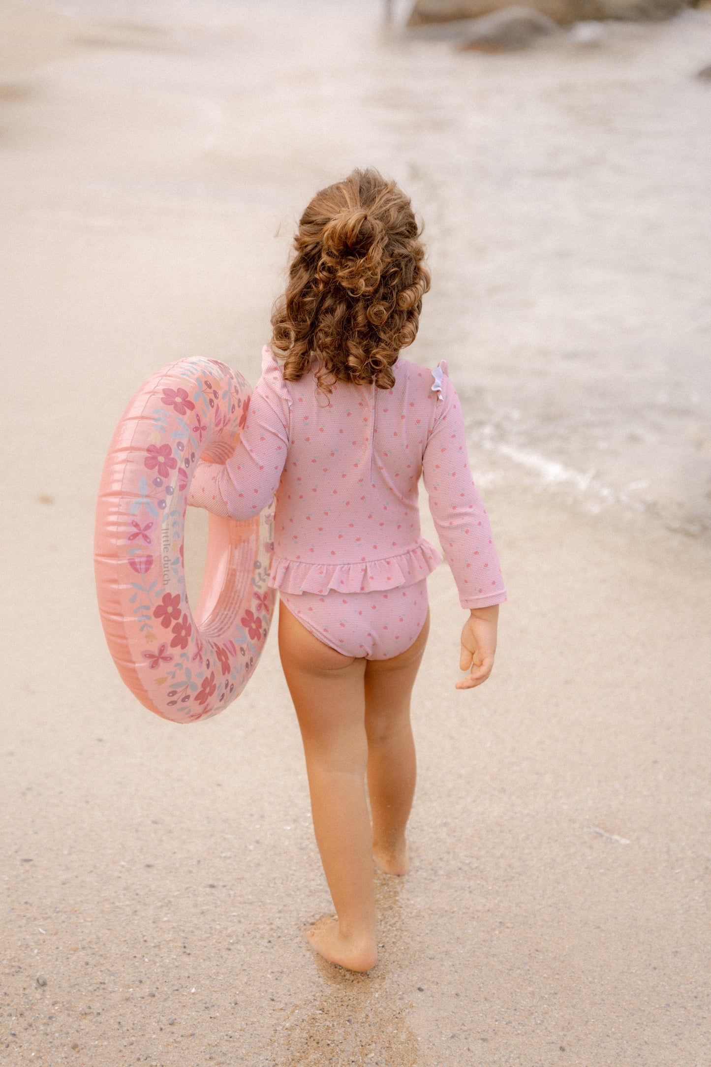 Little Dutch Swimming Ring Pink Flowers 50 cm